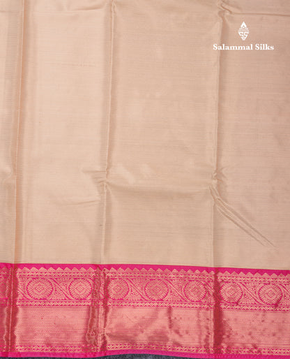 Sandal Beautiful Traditional Varaoosi Semi Silk Saree With Contrast Pink Border