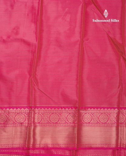 Sandal Beautiful Traditional Varaoosi Semi Silk Saree With Contrast Pink Border
