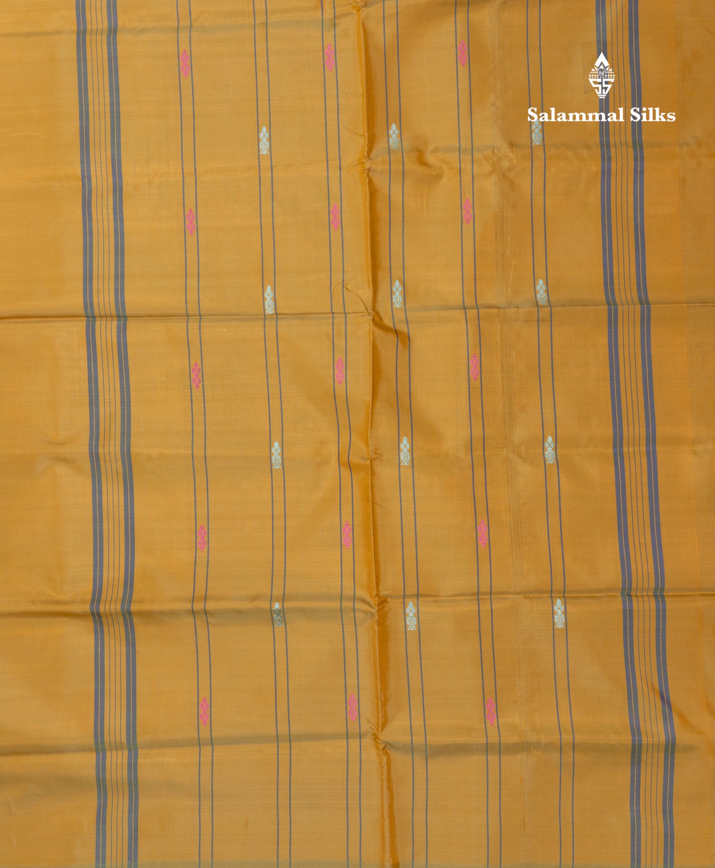 MultiColour Banana Pinth Saree (Vaazhainaar Pattu) With Contrast Olive Mustard Yellow Blouse