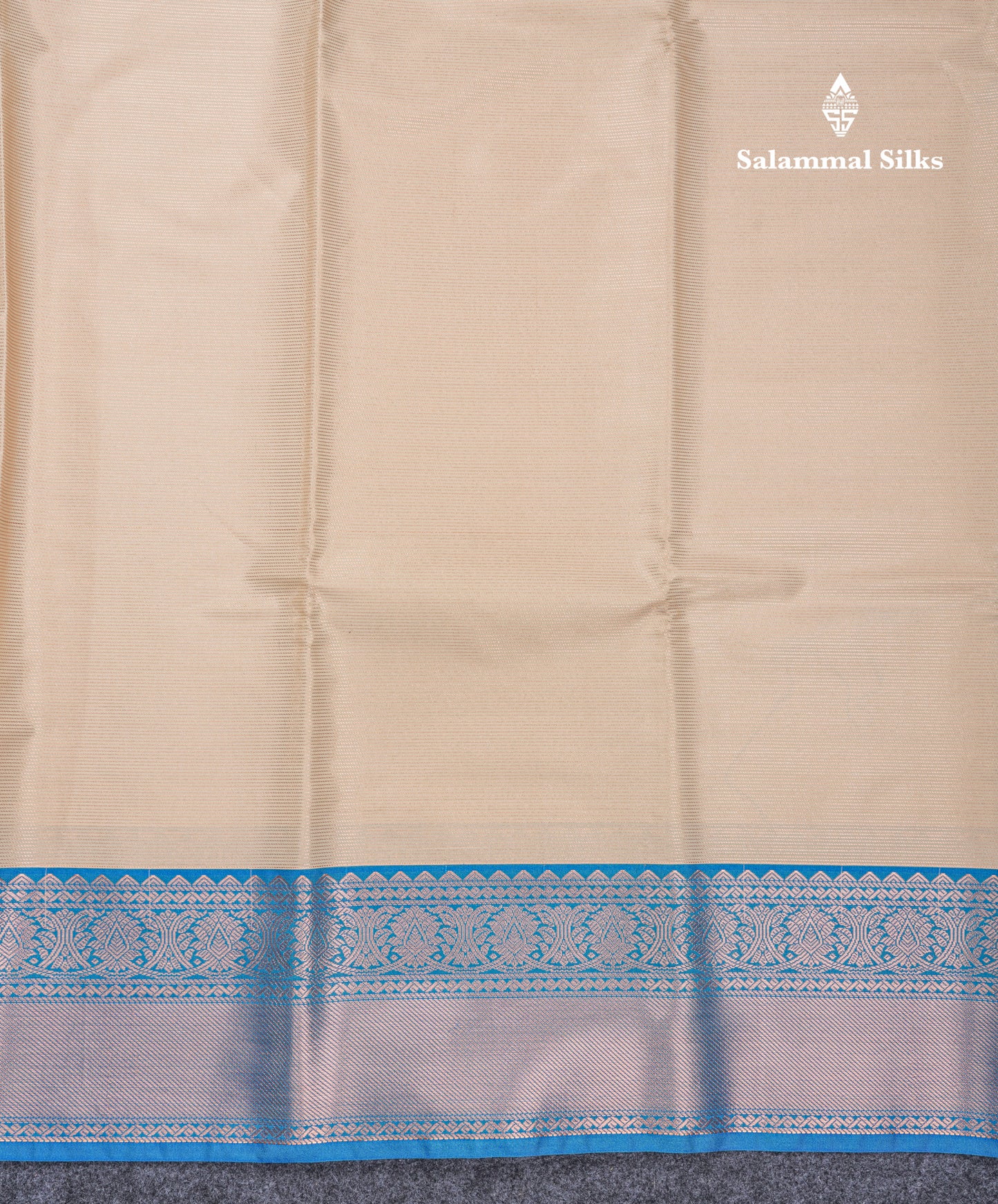 Sandal Beautiful Traditional Varaoosi Semi Silk Saree With Contrast Ramar Blue Border