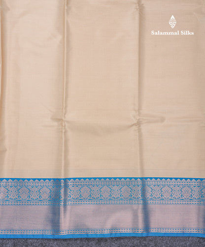 Sandal Beautiful Traditional Varaoosi Semi Silk Saree With Contrast Ramar Blue Border