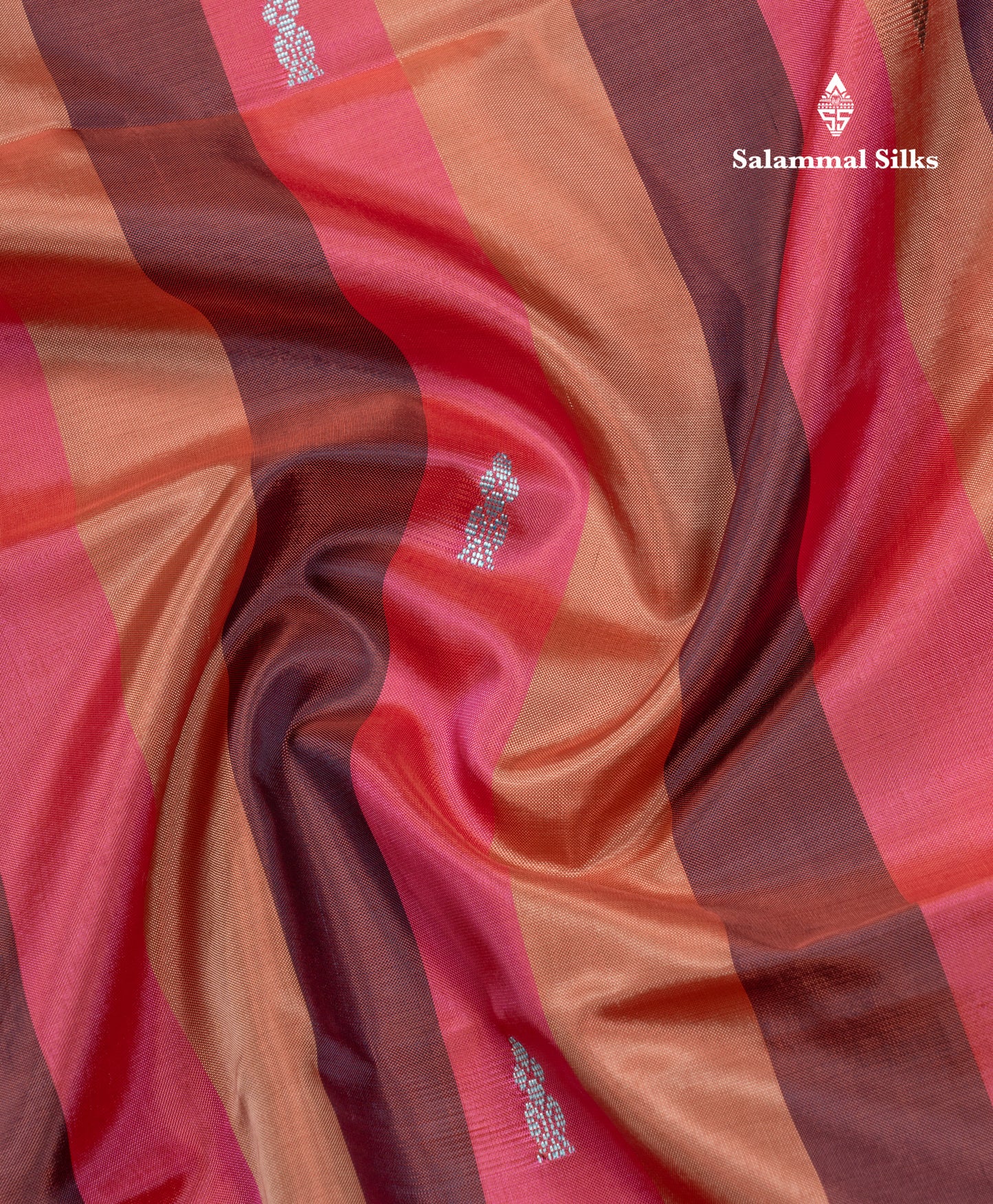 MultiColour Banana Pinth Saree (Vaazhainaar Pattu) With Contrast Olive Mustard Yellow Blouse