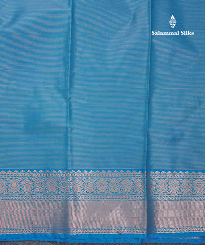 Sandal Beautiful Traditional Varaoosi Semi Silk Saree With Contrast Ramar Blue Border