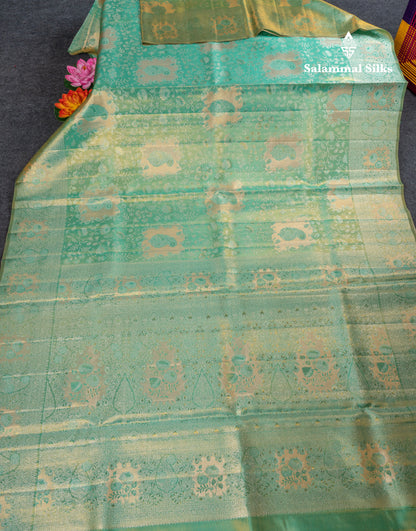 Beautiful Rexona Tissue Bridal Pure Kanjivaram Silk Saree