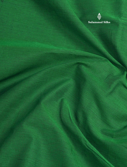 Bottle Green Beautiful Pure Cotton Saree With Mustard Yellow Thread Work Border