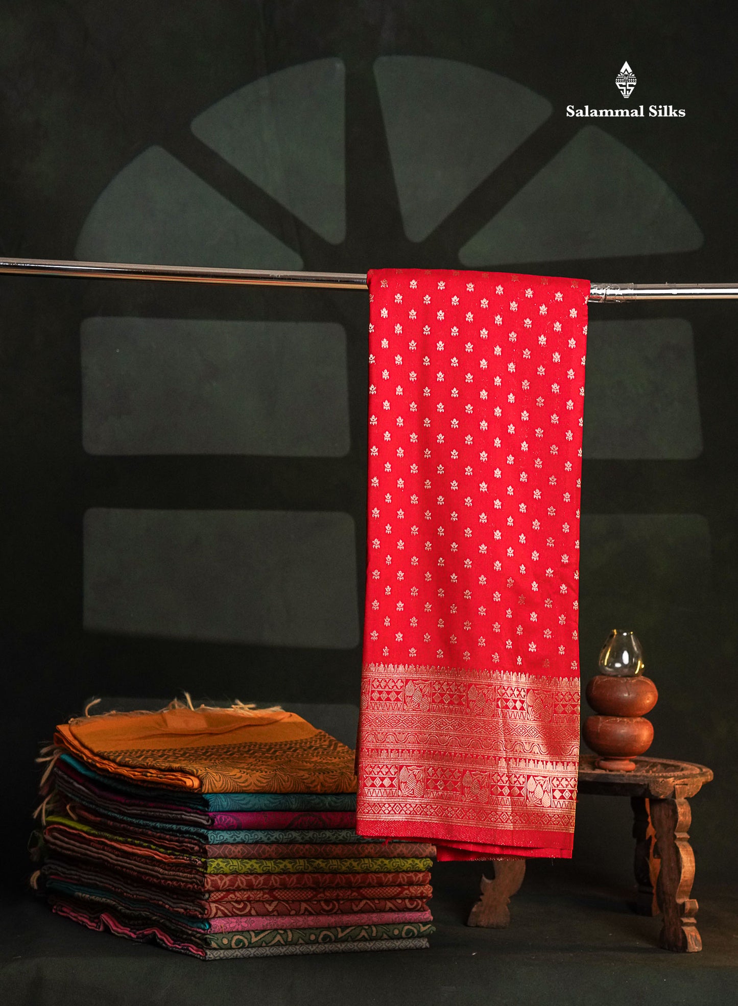 Beautiful Red Semi Georgette Saree With Fancy Self Evening Morning Border