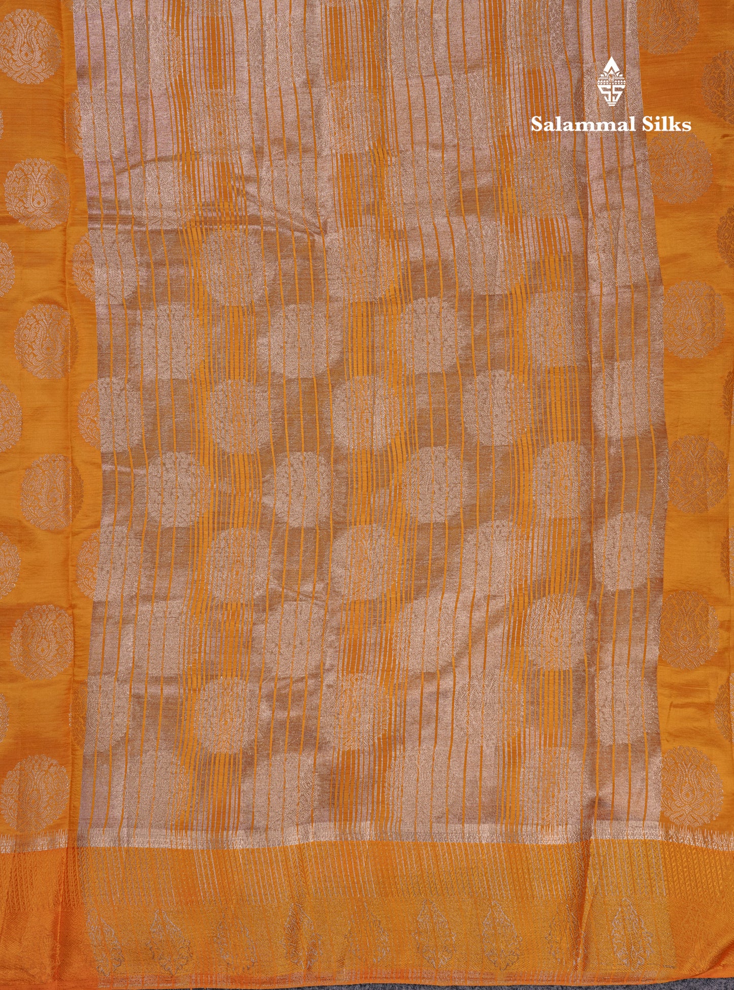 Beautiful Mustard Yellow Semi Raw Silk Saree With Fancy Border
