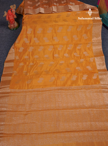 Beautiful Sapphire Blue Semi Raw Silk Saree With Fancy Border