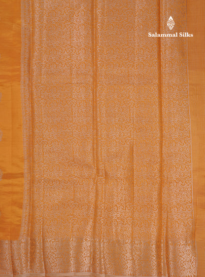 Beautiful Sapphire Blue Semi Raw Silk Saree With Fancy Border