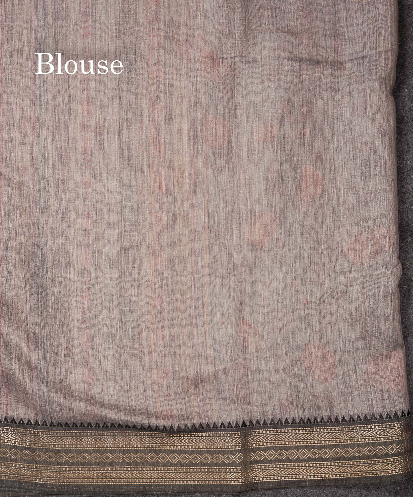 Beautiful Light Grey Floral Design Chanderi Mixed Cotton Saree With Fancy Border