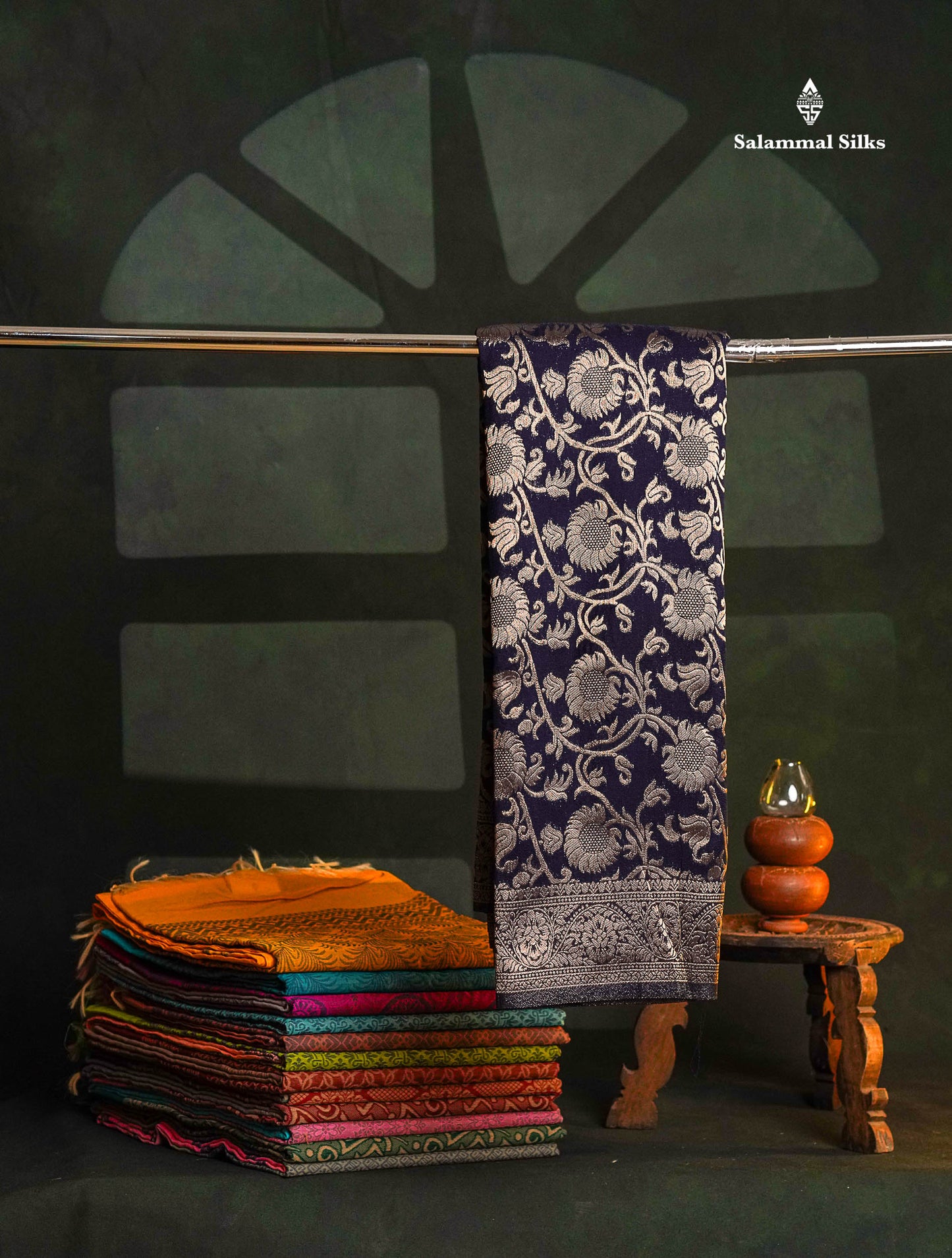 Beautiful Orange Semi Georgette Saree With Fancy Border
