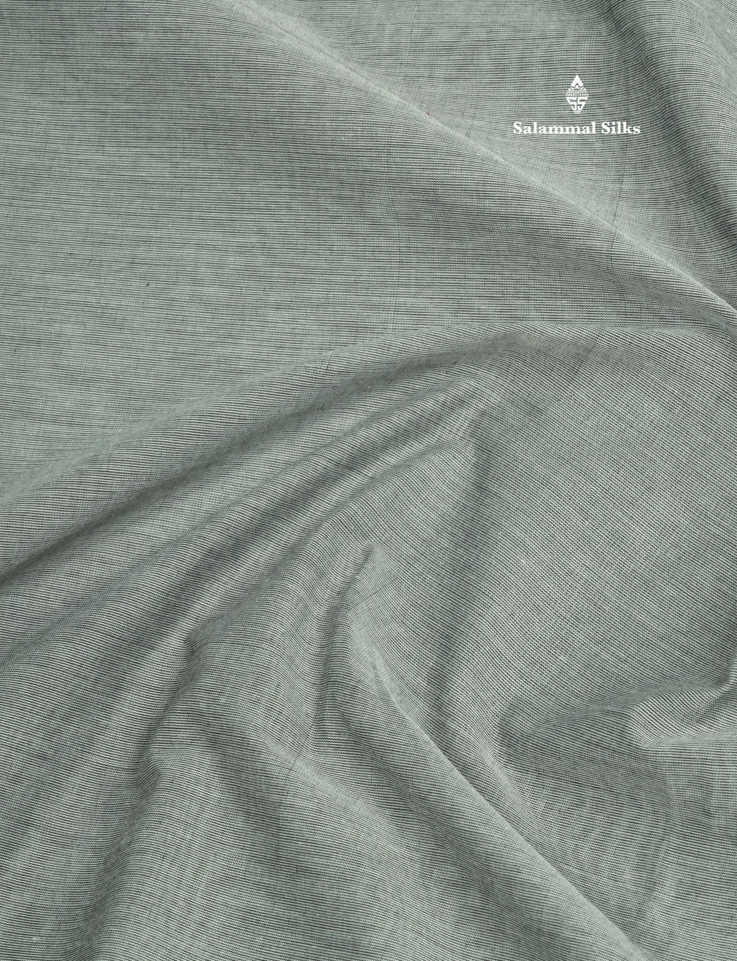 Grey Beautiful Plain Pure Cotton With Thraed Work Border
