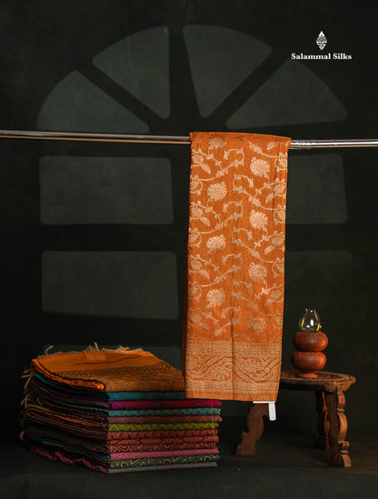 Beautiful Maroon Semi Georgette Saree With Fancy Border