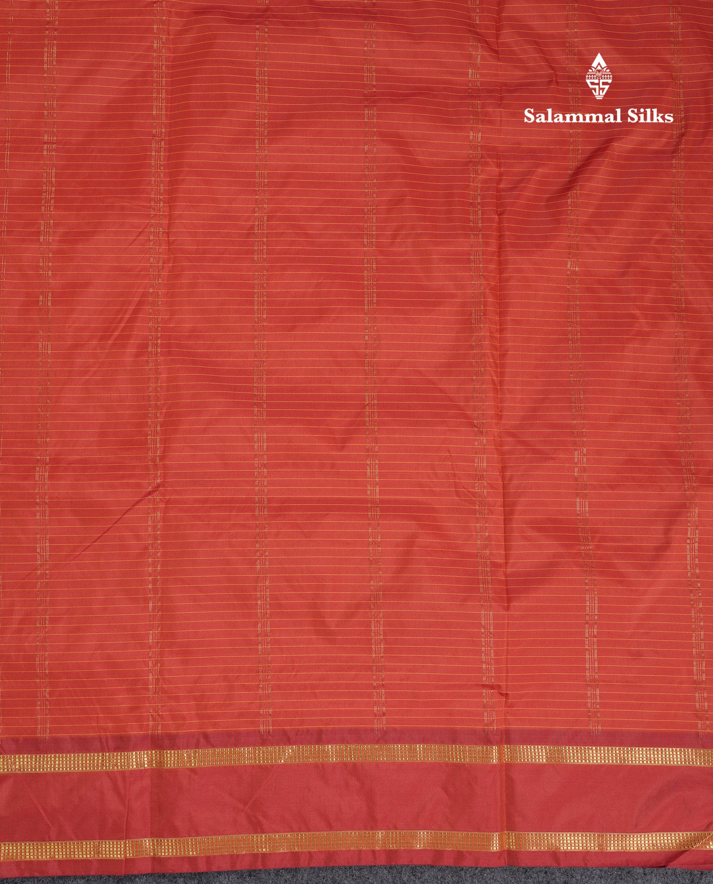 9 Yards Semi Silk Saree Dark Purple Checks With Traditional Gap Border