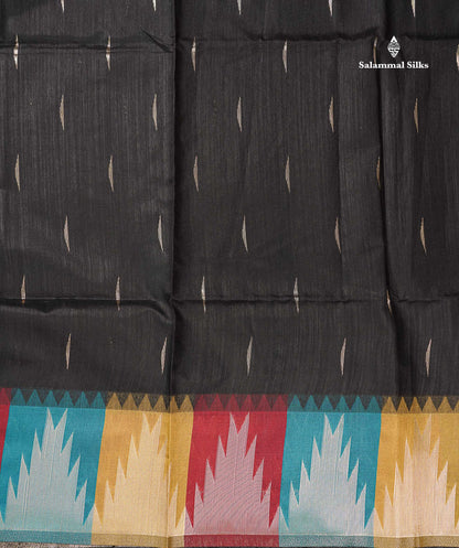 Beautiful Maroon Malli Moggu Zari Butta Cotton Mix Saree With Contrast Multicolour Traditional Temple Border