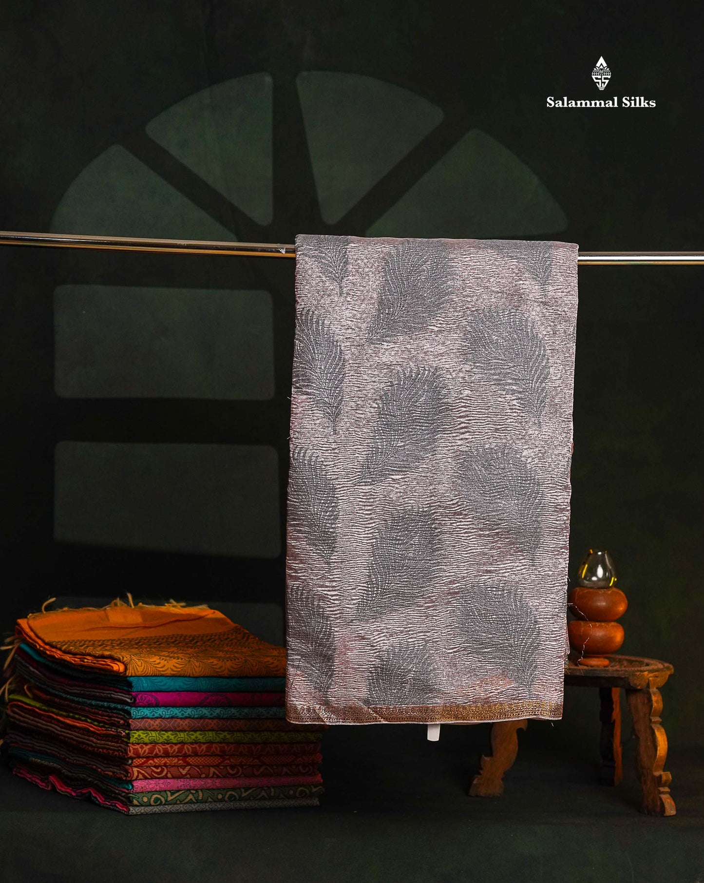 Pastel Blue Premium Crush Fancy Saree with Designer Blouse
