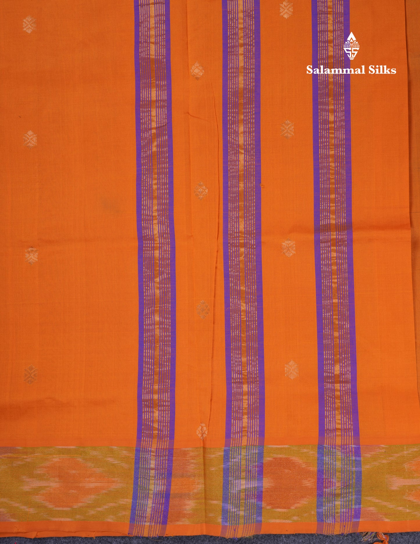 Beautiful Royal Blue Semi Silk Cotton Saree With Contrast Mustard Yellow Blouse