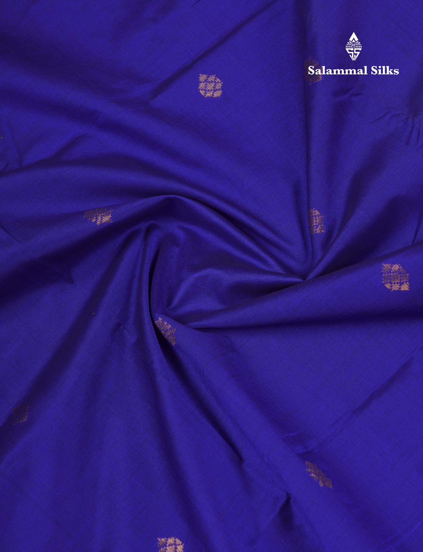 Beautiful Royal Blue Semi Silk Cotton Saree With Contrast Mustard Yellow Blouse
