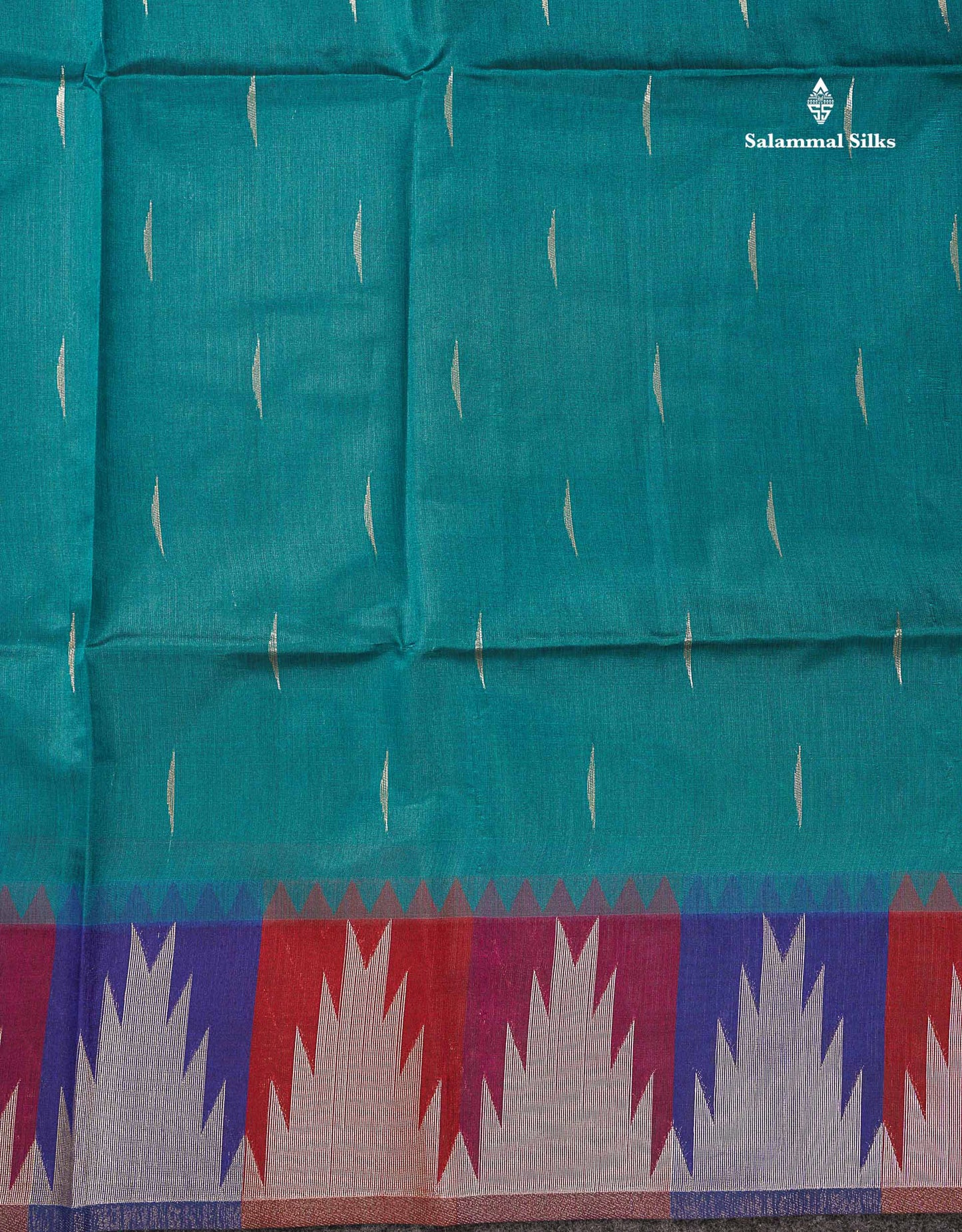 Beautiful Maroon Malli Moggu Zari Butta Cotton Mix Saree With Contrast Multicolour Traditional Temple Border
