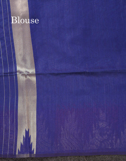 Beautiful Maroon Malli Moggu Zari Butta Cotton Mix Saree With Contrast Multicolour Traditional Temple Border