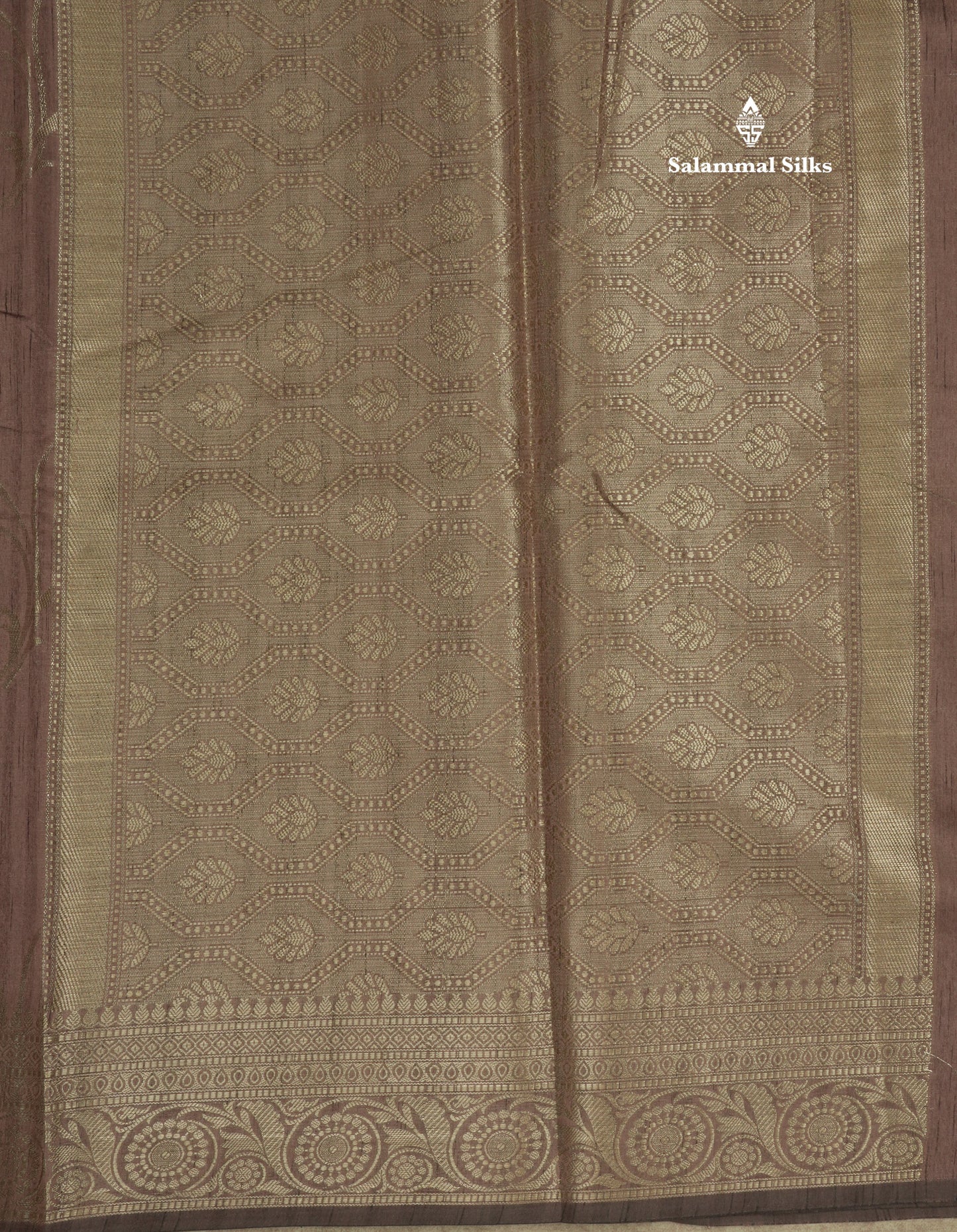 Brown Semi Tussar Saree With Fancy Border