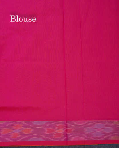 Beautiful Royal Blue Semi Silk Cotton Saree With Contrast Mustard Yellow Blouse