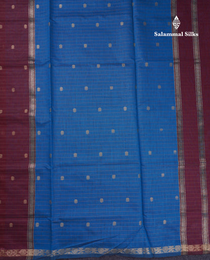 Beautiful Dark Purple Cotton Mix Saree With Contrast Mustard Yellow Blouse