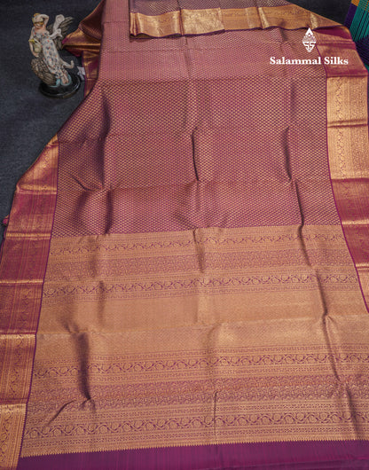 Wine Colour Jacquard Grand Bridal Pure Kanjivaram Silk Saree With Self Border