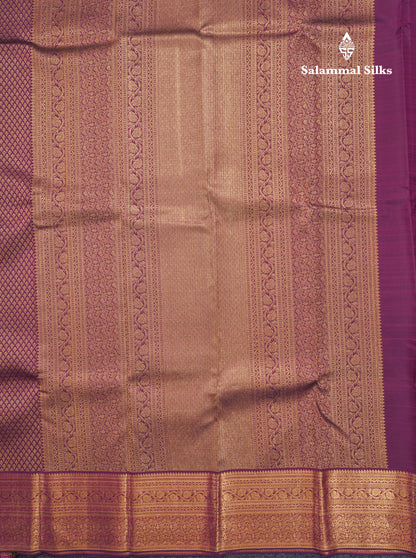Wine Colour Jacquard Grand Bridal Pure Kanjivaram Silk Saree With Self Border