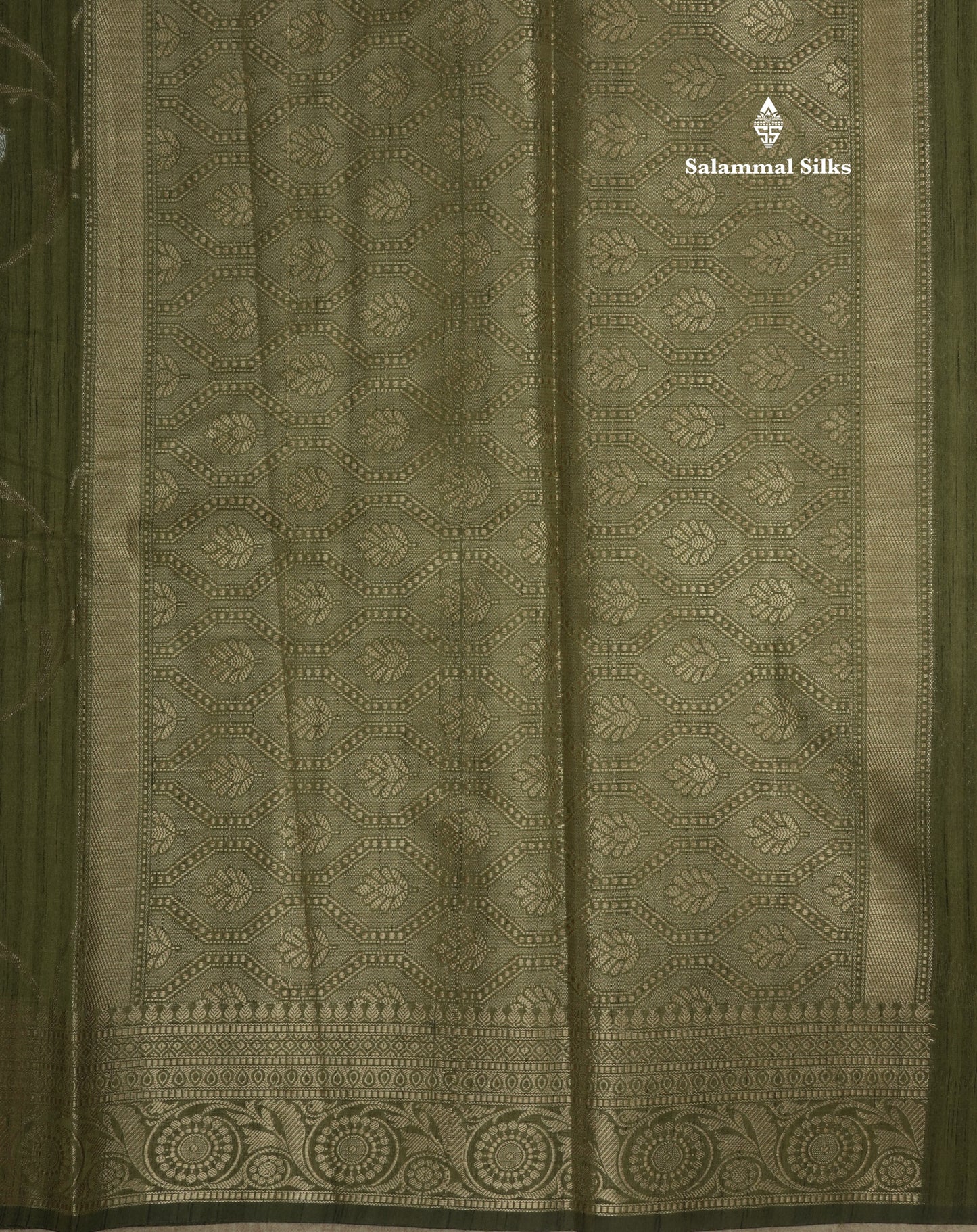 Brown Semi Tussar Saree With Fancy Border