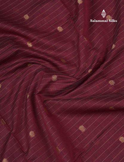 Beautiful Dark Purple Cotton Mix Saree With Contrast Mustard Yellow Blouse
