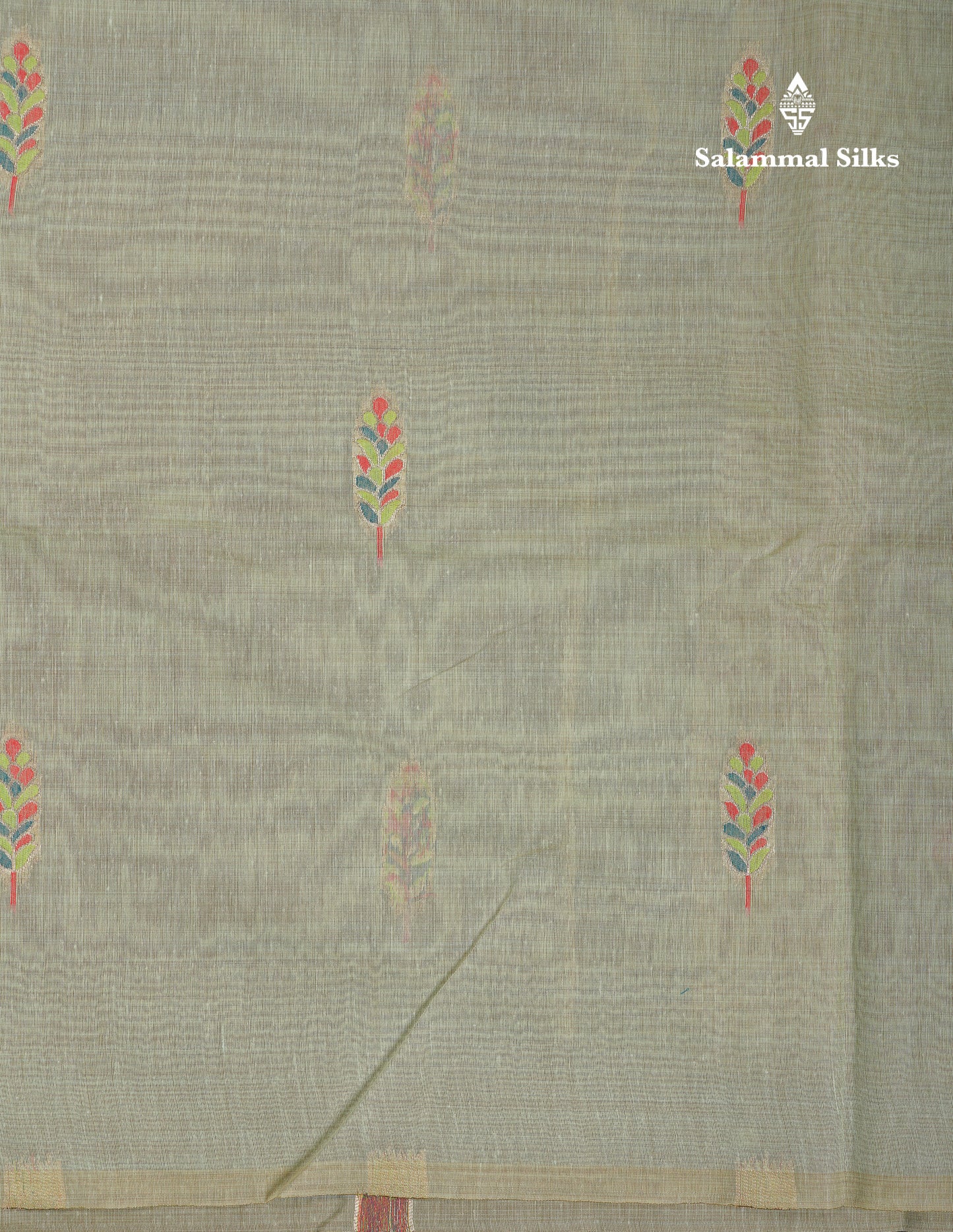 Beautiful Light Lavender Menakari Work Butta Muga Cotton Saree With Contrast Peacock Green Blouse