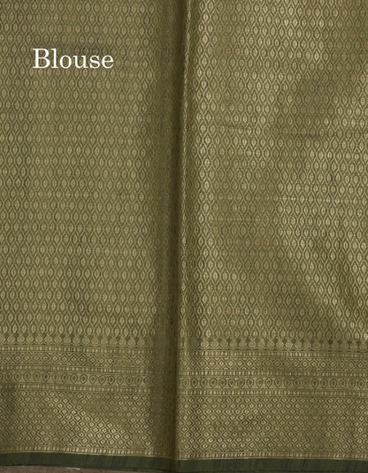 Brown Semi Tussar Saree With Fancy Border