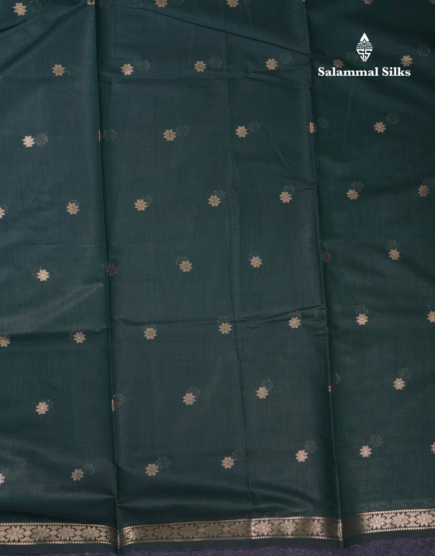 Beautiful Bottle Green Maheshwar Cotton Saree With Contrast Maroon Blouse