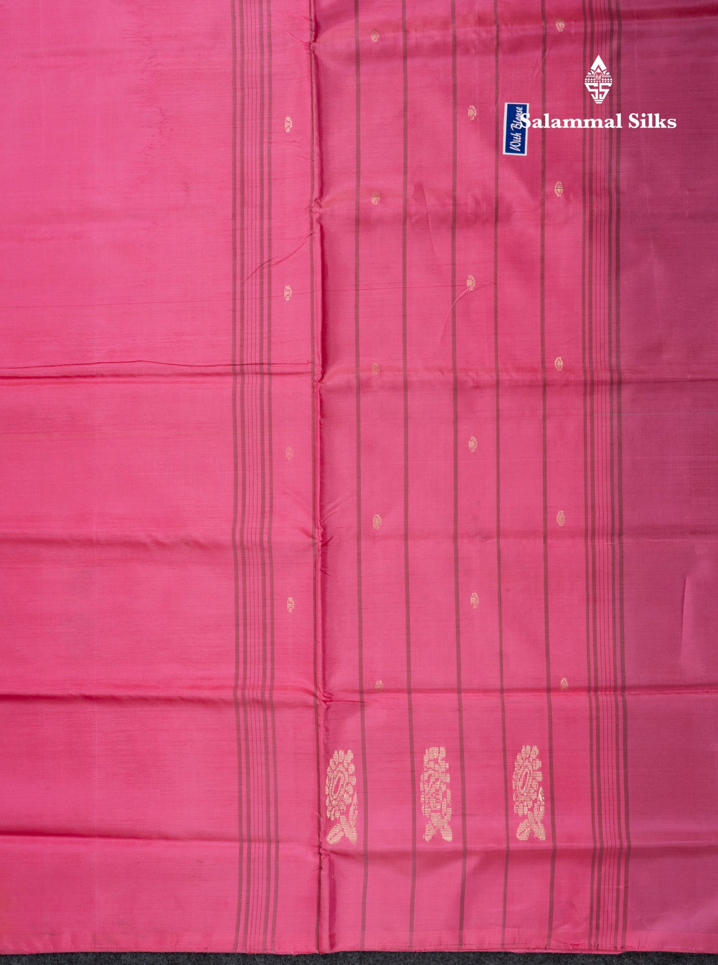 Brown Banana Pinth Saree (Vaazhainaar Pattu) With Contrast Pink Blouse