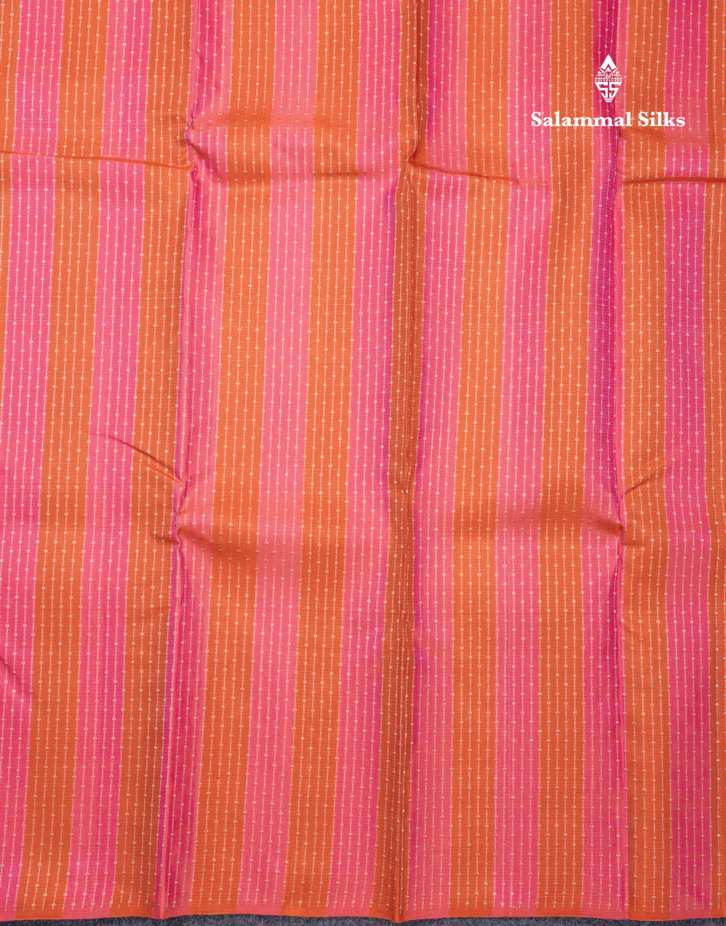 Beautiful Rust Orange And Light Pink Striped Lines Fancy Pure Kanjivaram Silk Saree With Light Pink Blouse