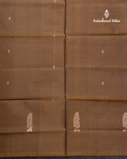 Brown Banana Pinth Saree (Vaazhainaar Pattu) With Contrast Pink Blouse