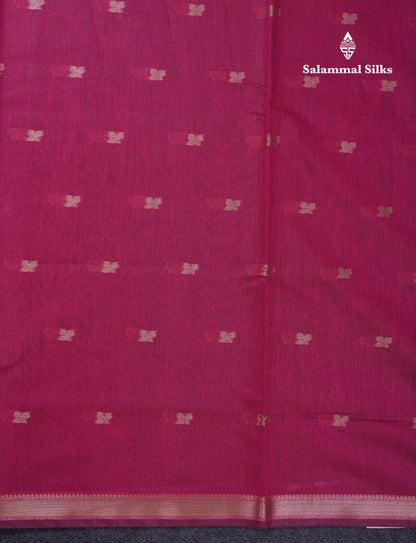 Beautiful Bottle Green Maheshwar Cotton Saree With Contrast Maroon Blouse