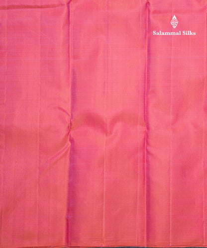 Beautiful Rust Orange And Light Pink Striped Lines Fancy Pure Kanjivaram Silk Saree With Light Pink Blouse