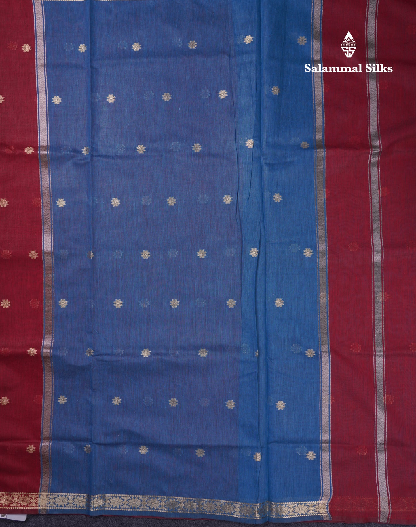 Beautiful Bottle Green Maheshwar Cotton Saree With Contrast Maroon Blouse