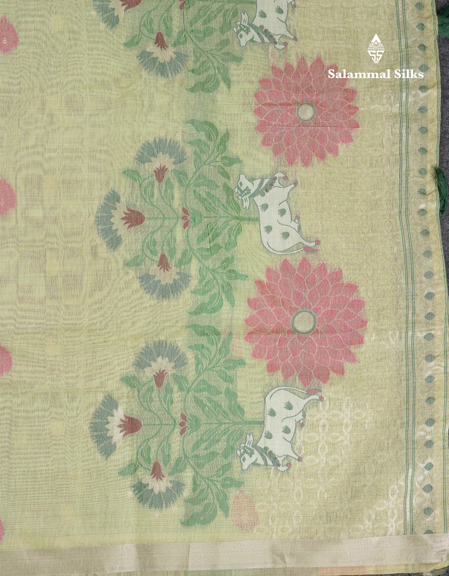 Beautiful Dark Peach Muga Cotton Saree With Contrast Pink Blouse