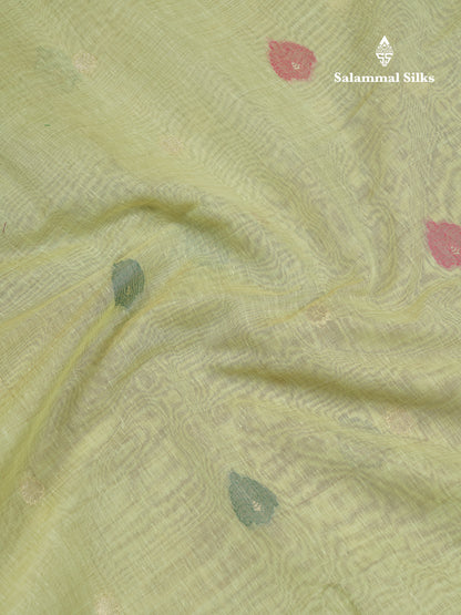 Beautiful Dark Peach Muga Cotton Saree With Contrast Pink Blouse