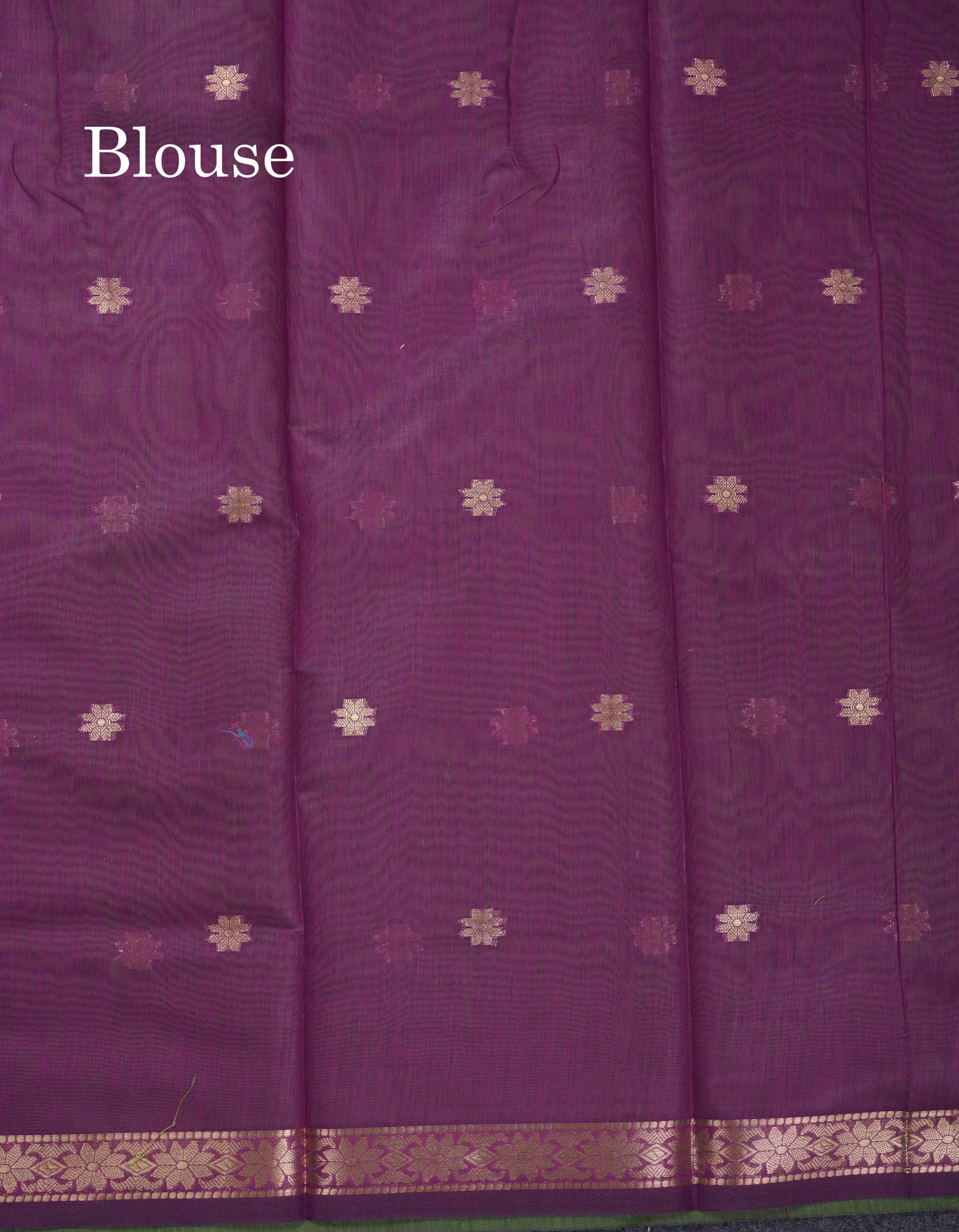Beautiful Bottle Green Maheshwar Cotton Saree With Contrast Maroon Blouse