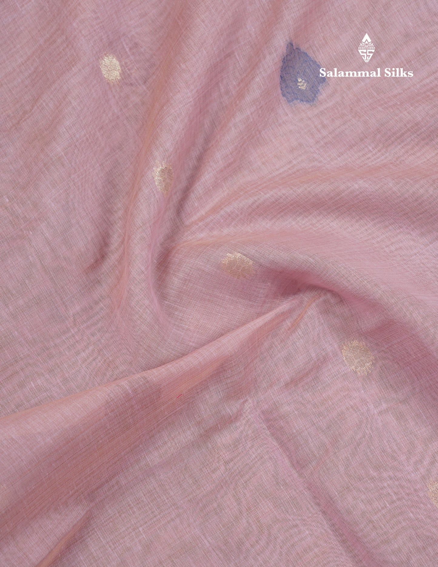 Beautiful Dark Peach Muga Cotton Saree With Contrast Pink Blouse