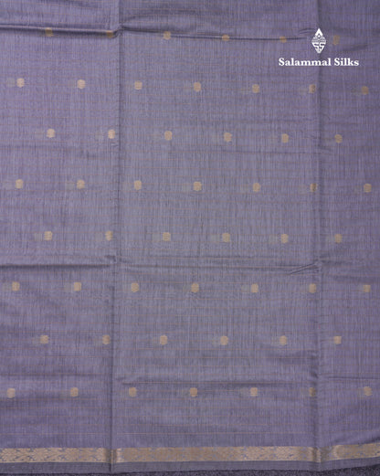 Beautiful Dark Purple Cotton Mix Saree With Contrast Mustard Yellow Blouse