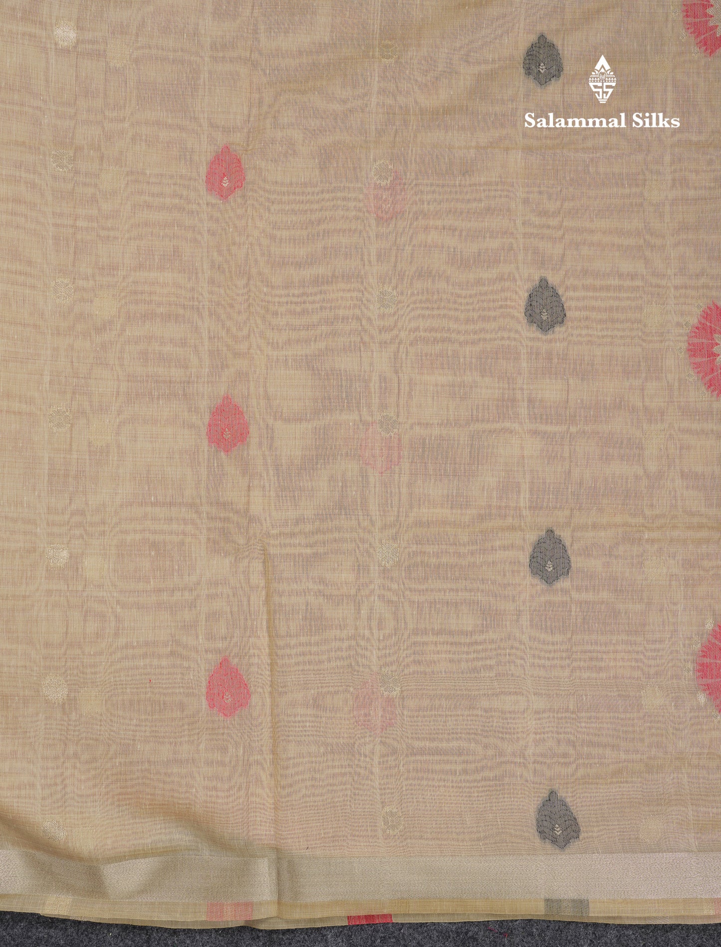Beautiful Dark Peach Muga Cotton Saree With Contrast Pink Blouse