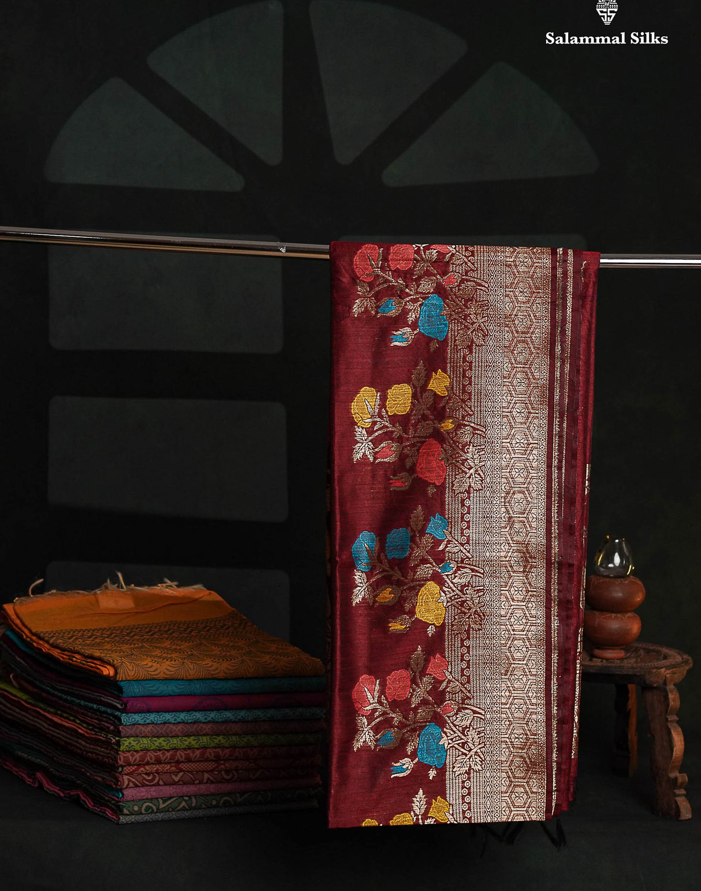 Olive Green Jute Cotton Fancy Saree With Blouse