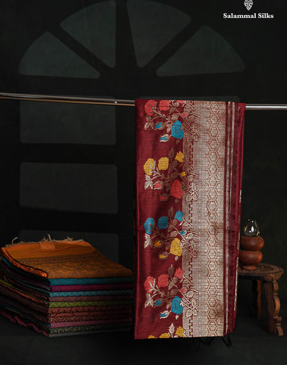 Olive Green Jute Cotton Fancy Saree With Blouse