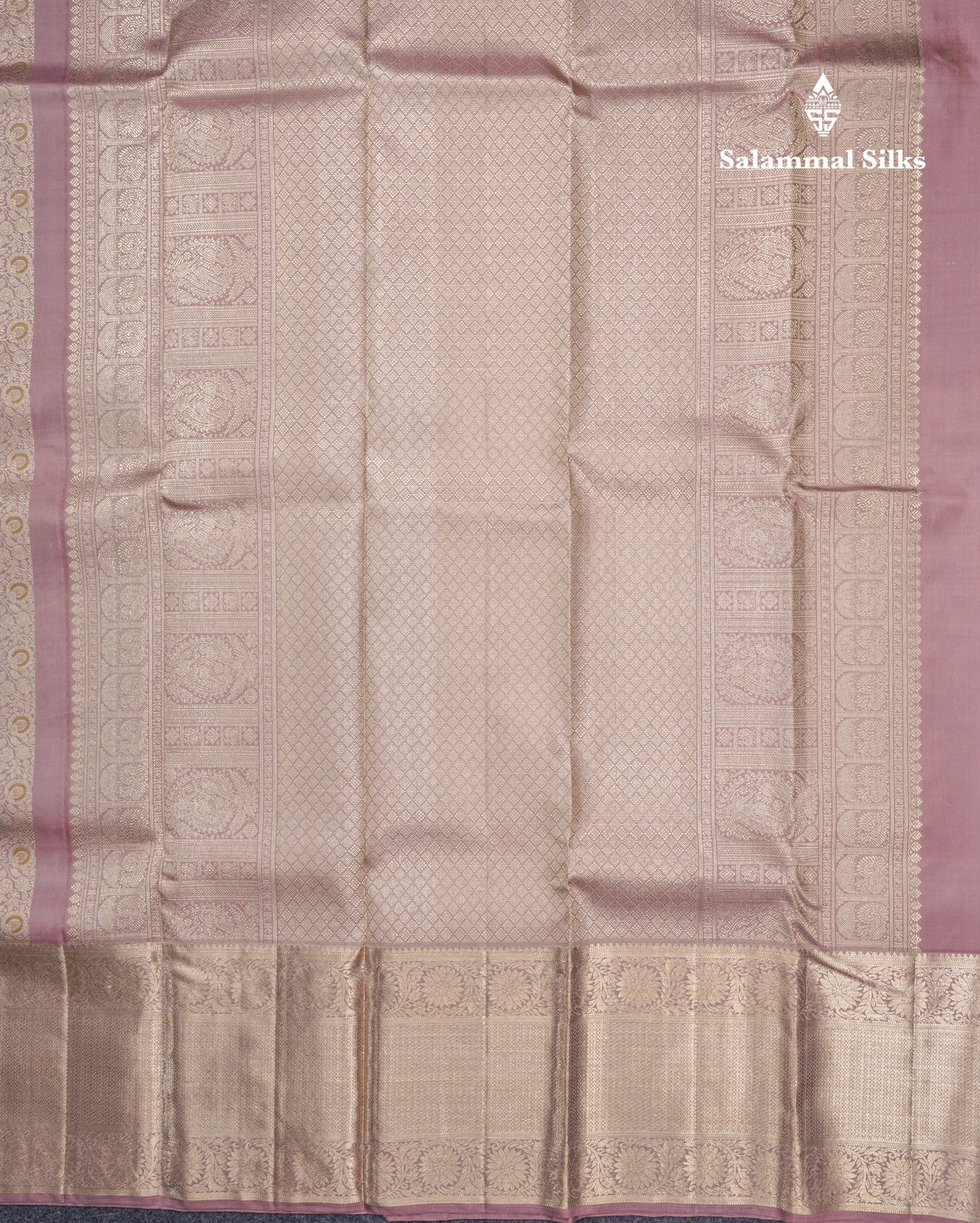 Light Lavender Beautiful Meenakari Work Grand Bridal Pure Kanjivaram Silk Saree With Evening Morning Self Border