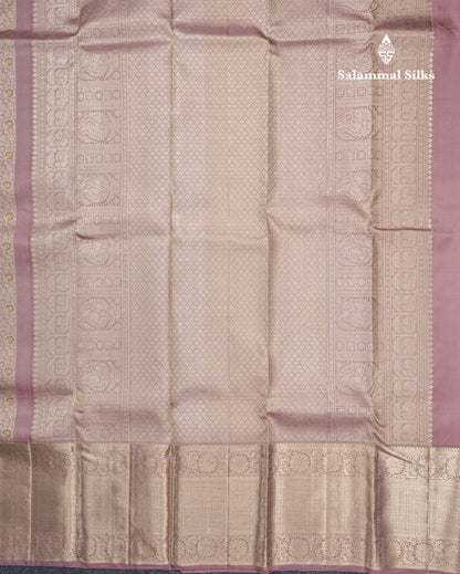 Light Lavender Beautiful Meenakari Work Grand Bridal Pure Kanjivaram Silk Saree With Evening Morning Self Border